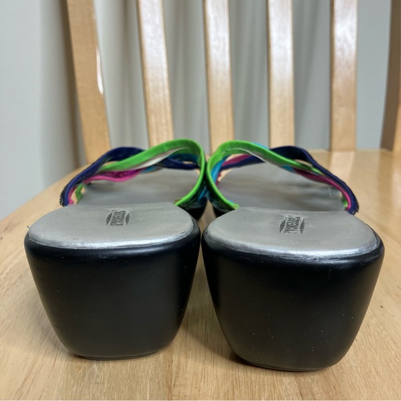 Seychelles multicolor sequin strappy slip on wedge sandals 8.5 - Picture 5 of 9